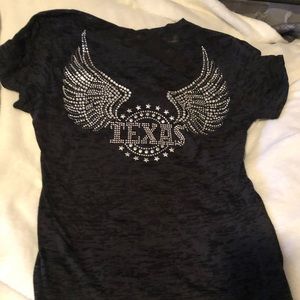 Sequined Winged sheer T-shirt